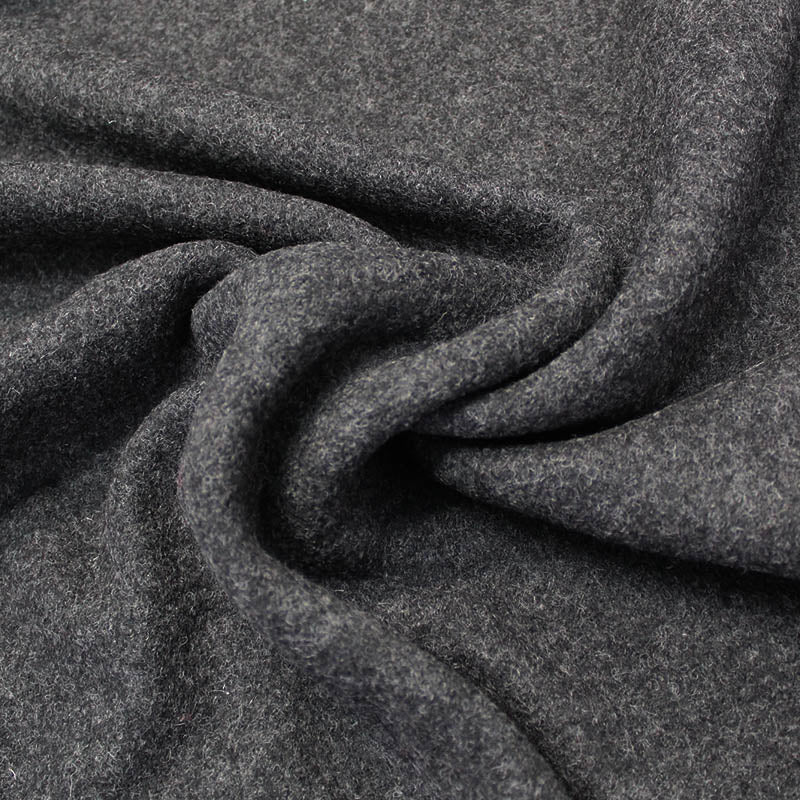 100% Boiled Wool - Charcoal Grey