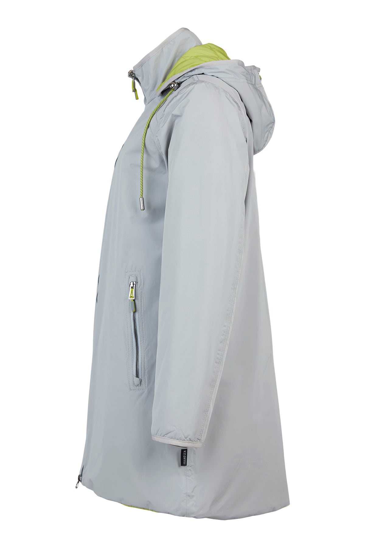 657- Lime/Grey Reversible Rain Coat - Frandsen