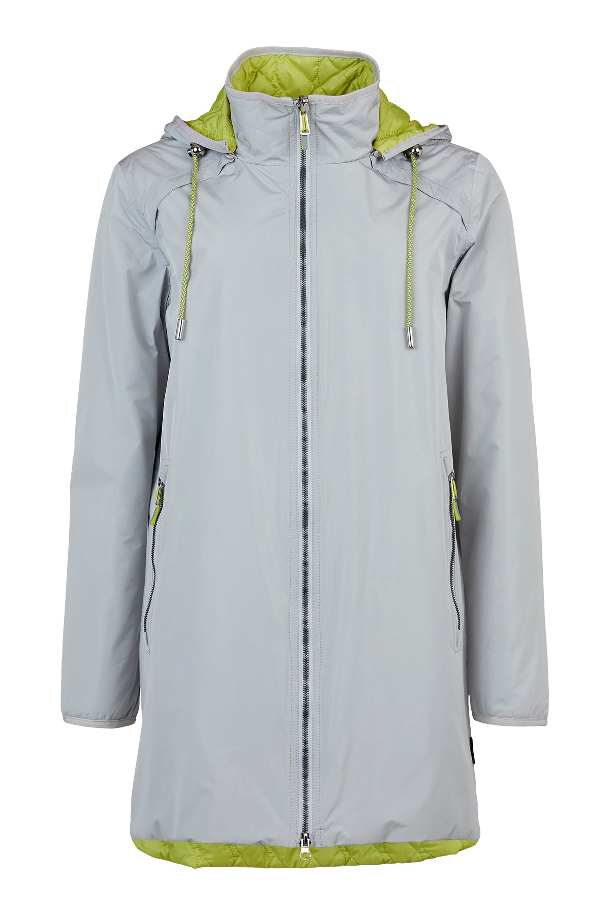 657- Lime/Grey Reversible Rain Coat - Frandsen