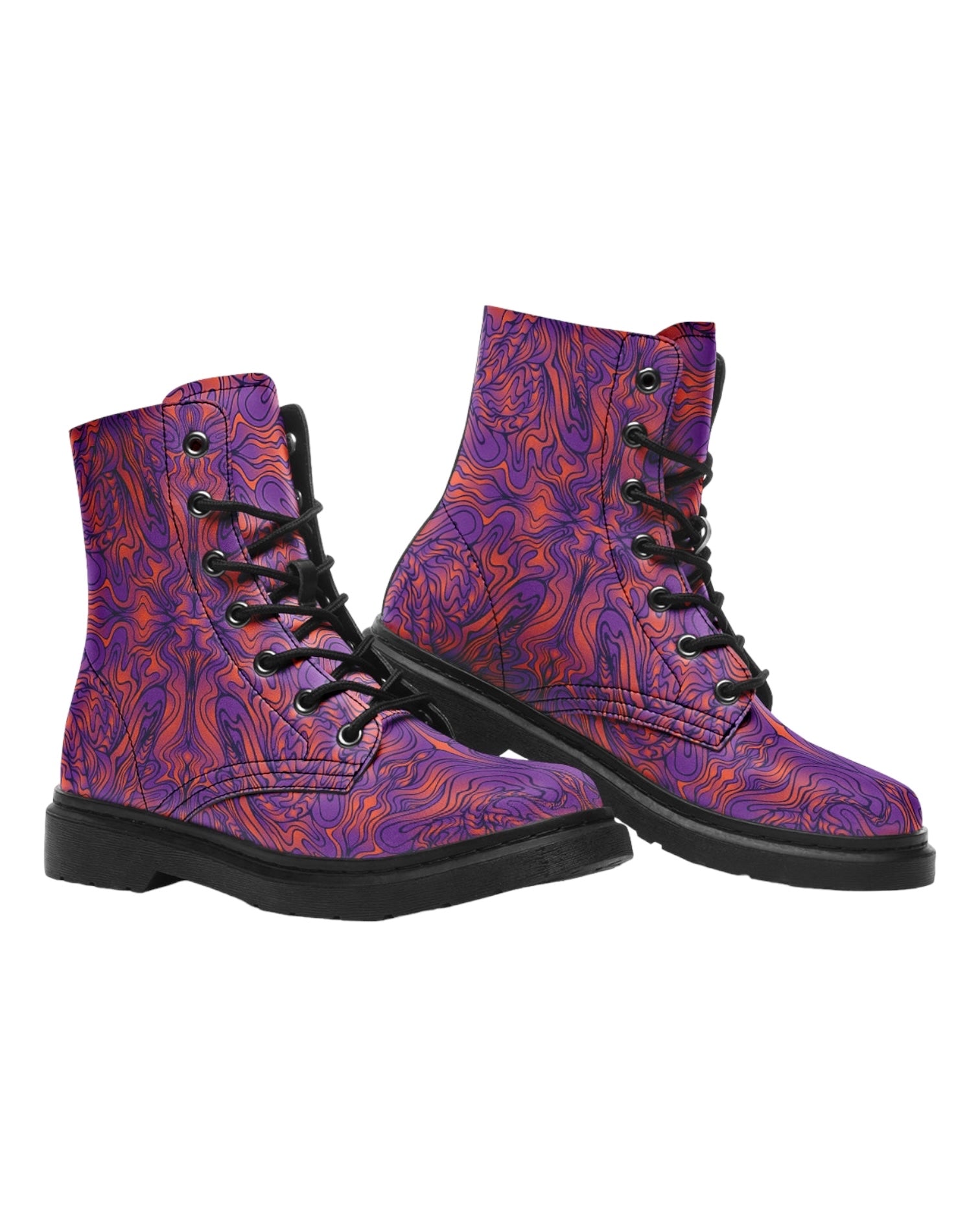 Amethyst Fire Combat Festival Boots