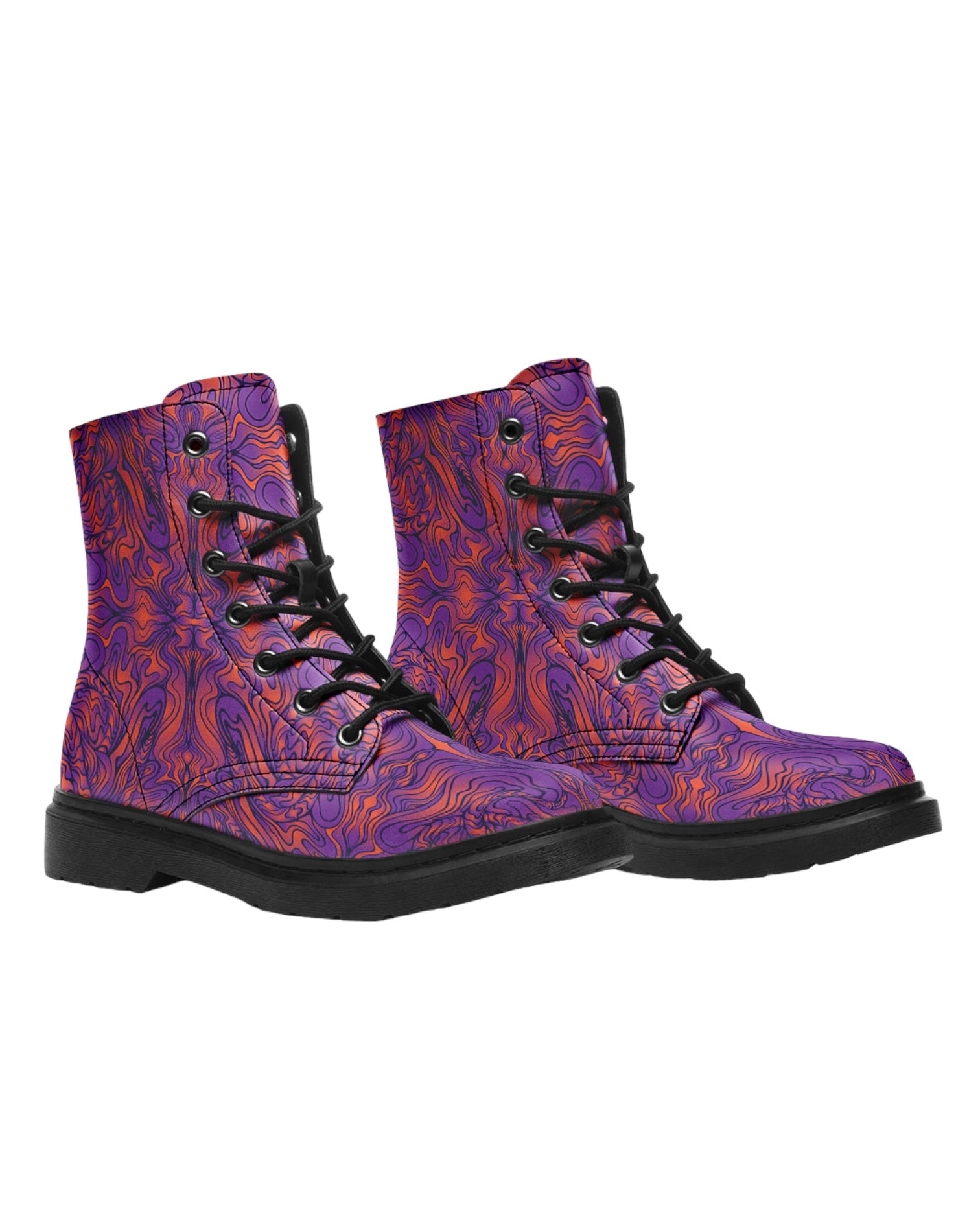 Amethyst Fire Combat Festival Boots