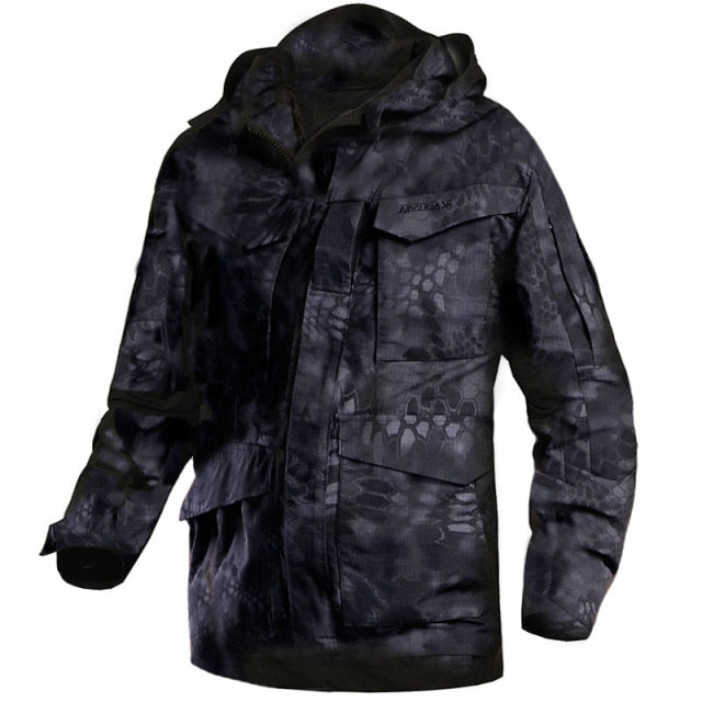 AshoreShop Men's Windbreaker Tactical Field Jacket Hooded