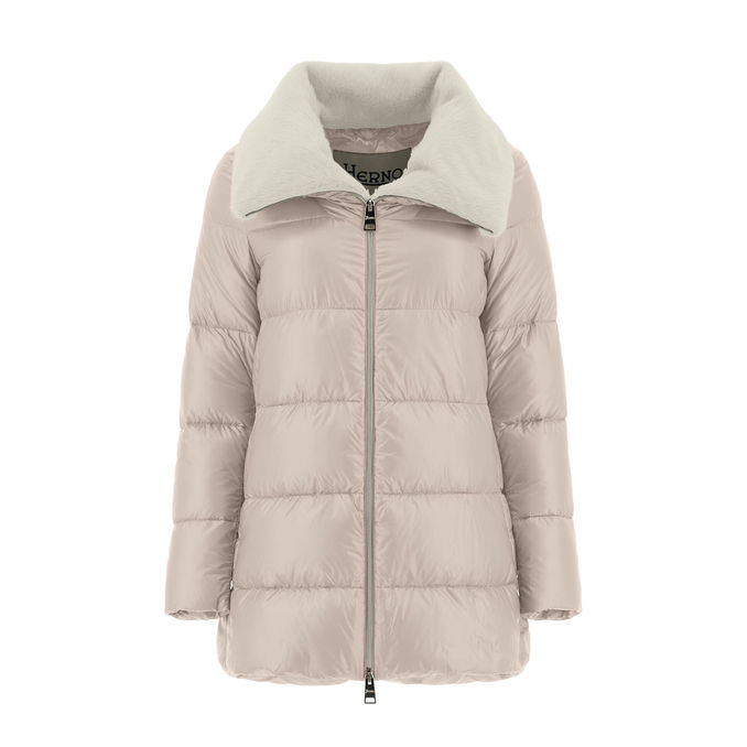 ASYMMETRICAL DOWN JACKET Woman Chantilly