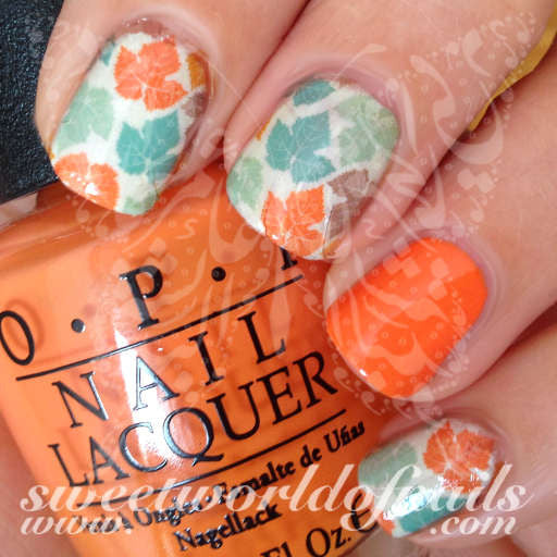 Autumn Nail Art Autumn Fall Leaves Nail Water Full Wraps Water Slides