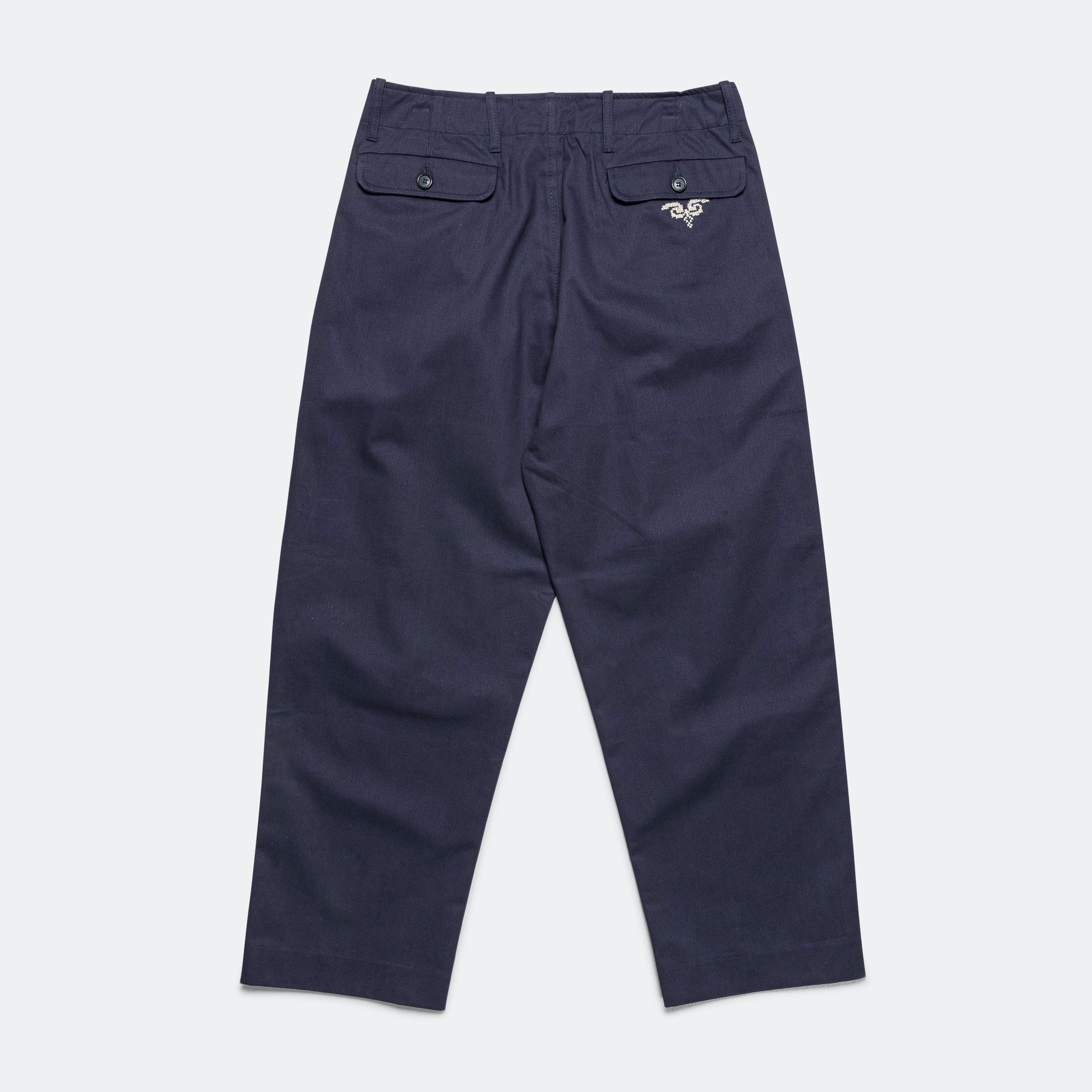 Barwaz Maskor Cotton Drill Trousers - Navy