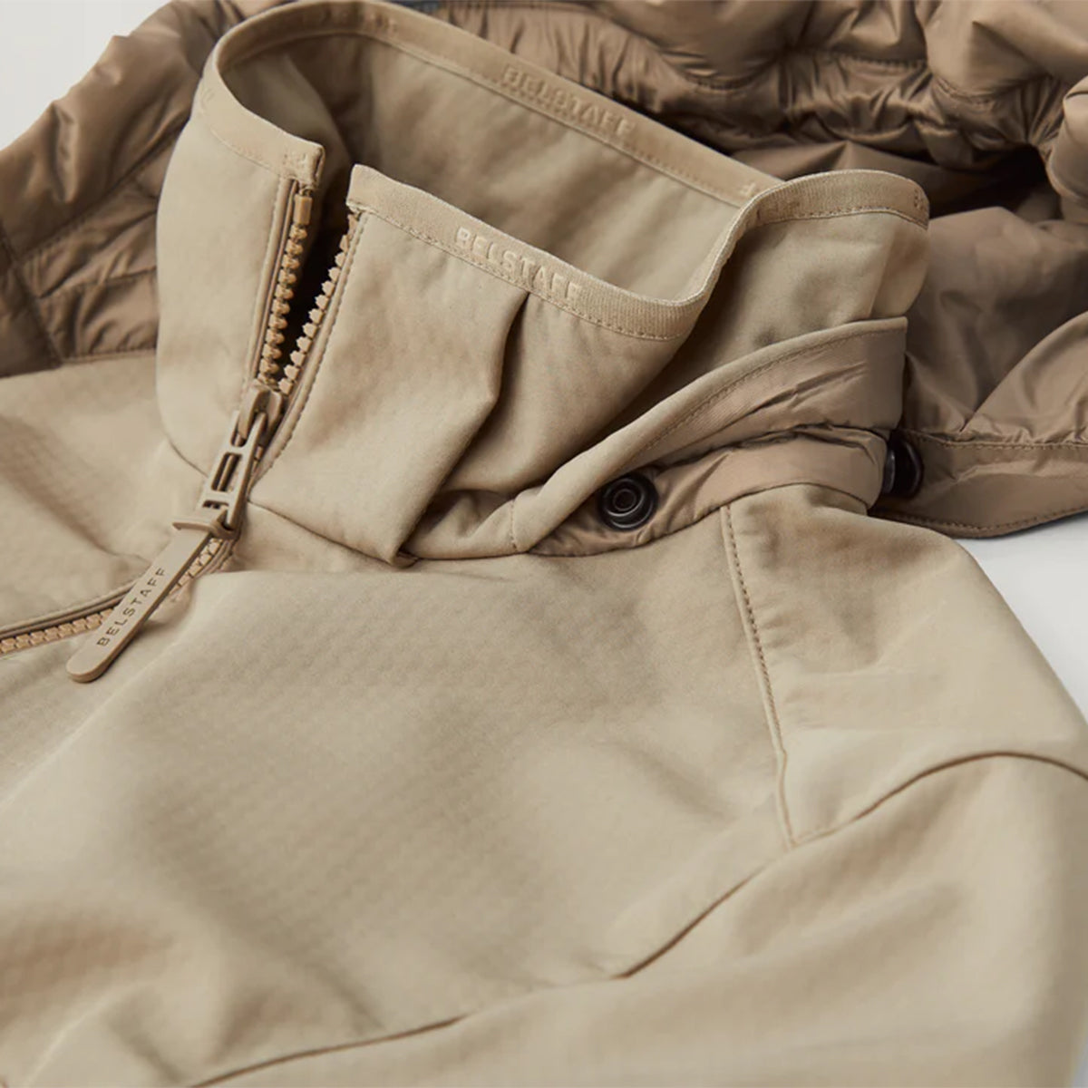 Belstaff - Boundary Soft Shell Hybrid Jacket in Fossil