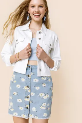 Bethany Cropped Denim Jacket