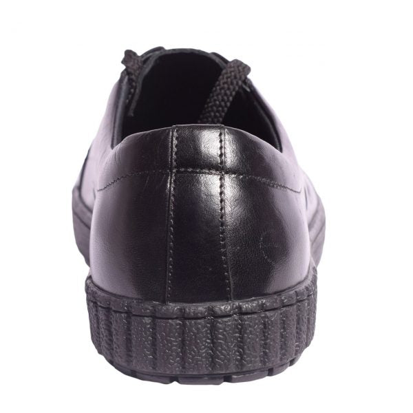 Black Pure Leather Men Shoes