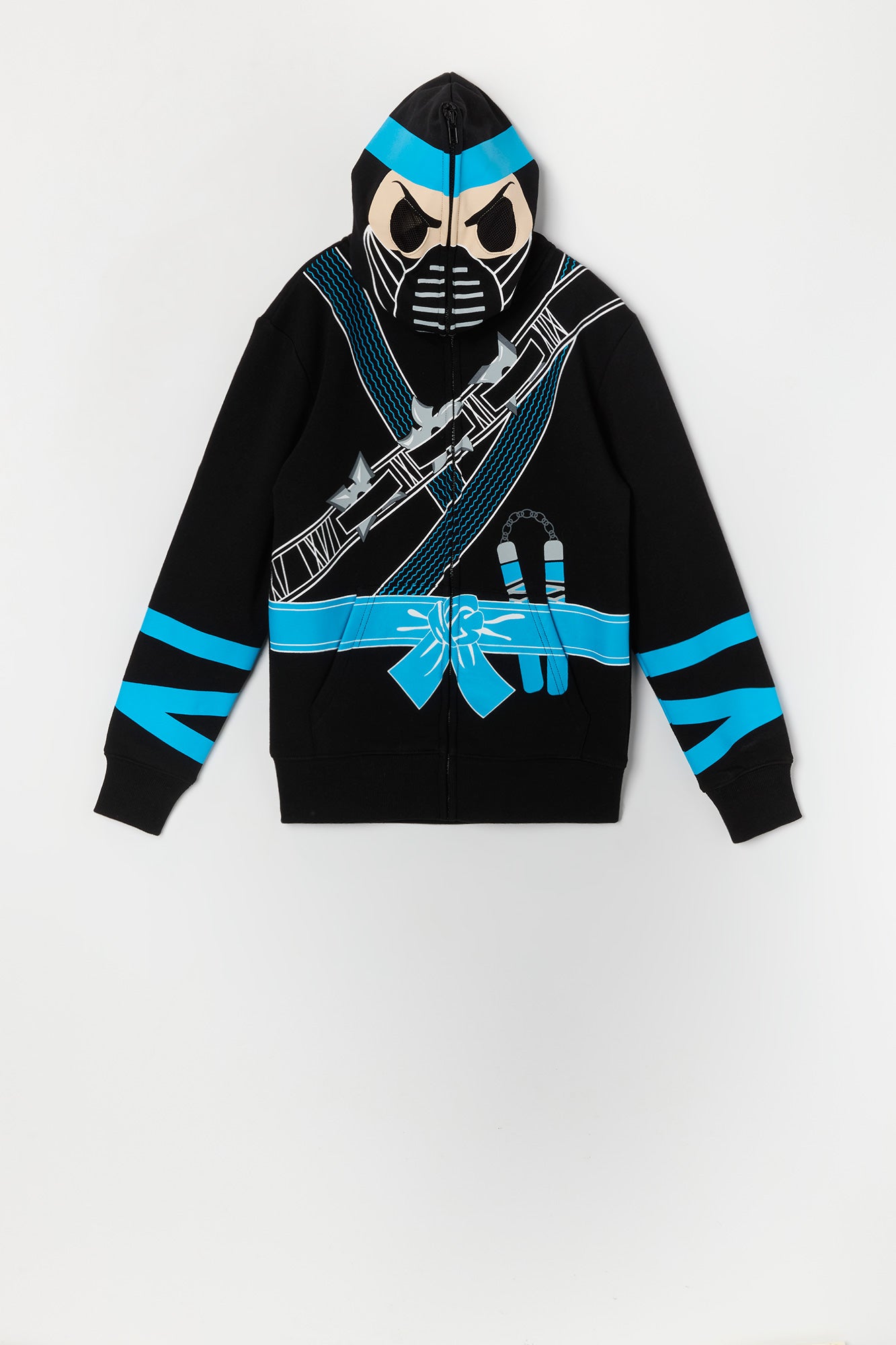 Boys Ninja Print Full Zip Hoodie