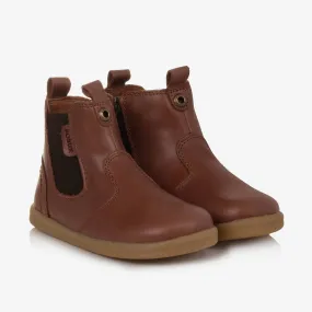 Brown Leather Ankle Boots