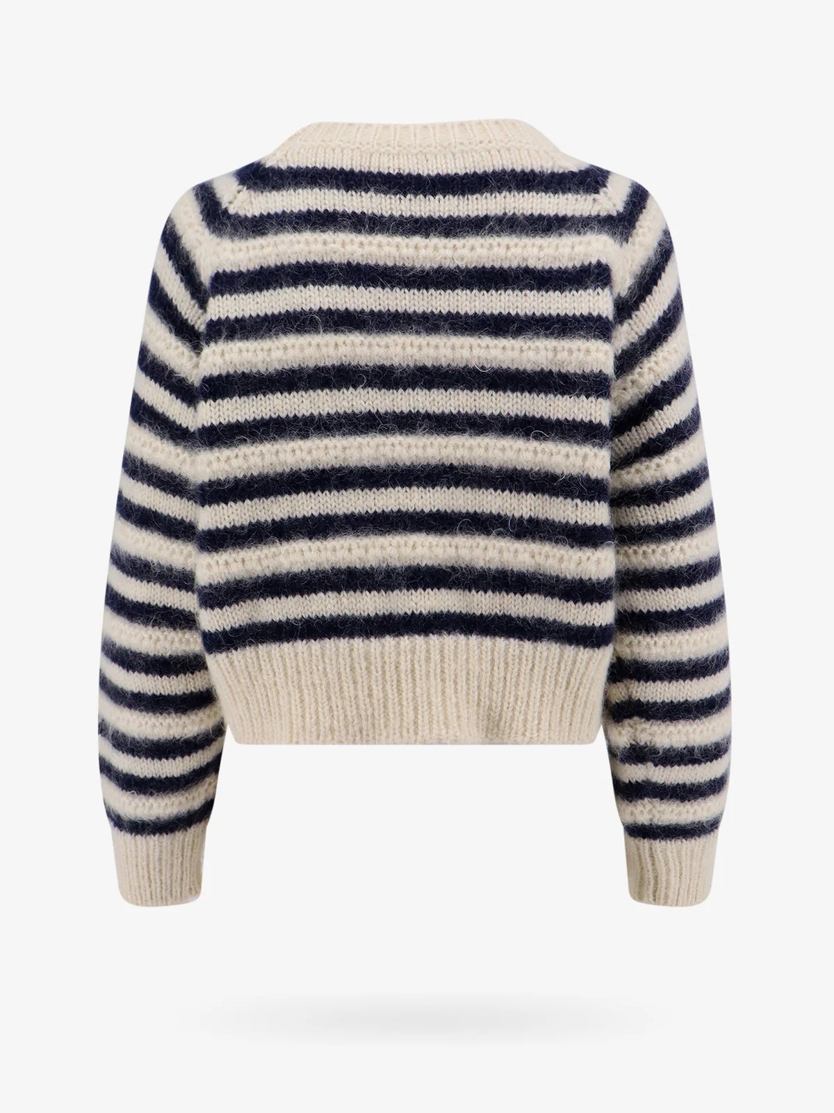 CELINE  |crew neck marinière sweater in mohair and silk