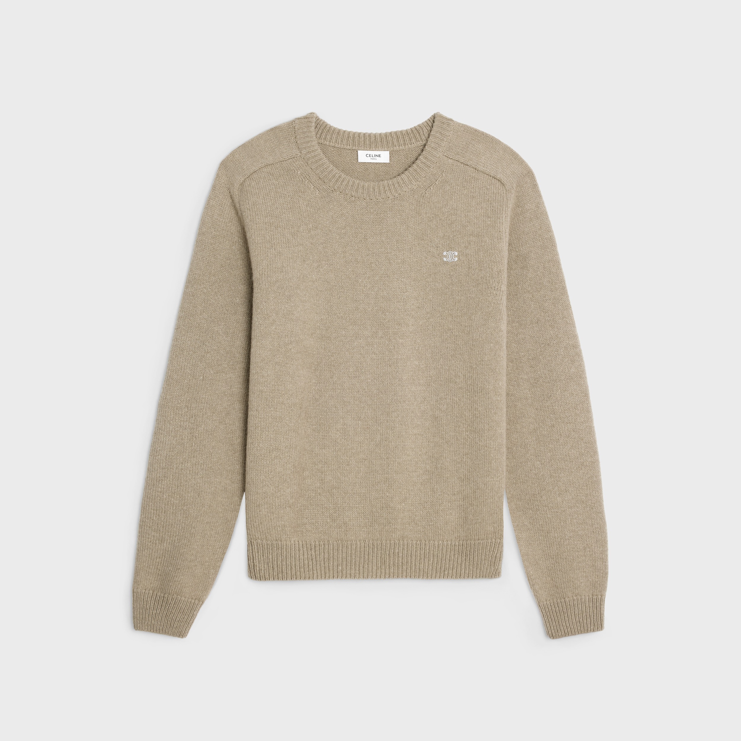 CELINE  |TRIOMPHE CREW NECK SWEATER IN WOOL CASHMERE 2AC85048T.03SD