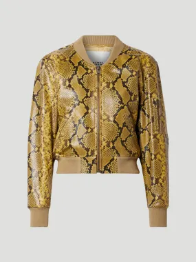 Cerem Animal-Print Bomber Jacket