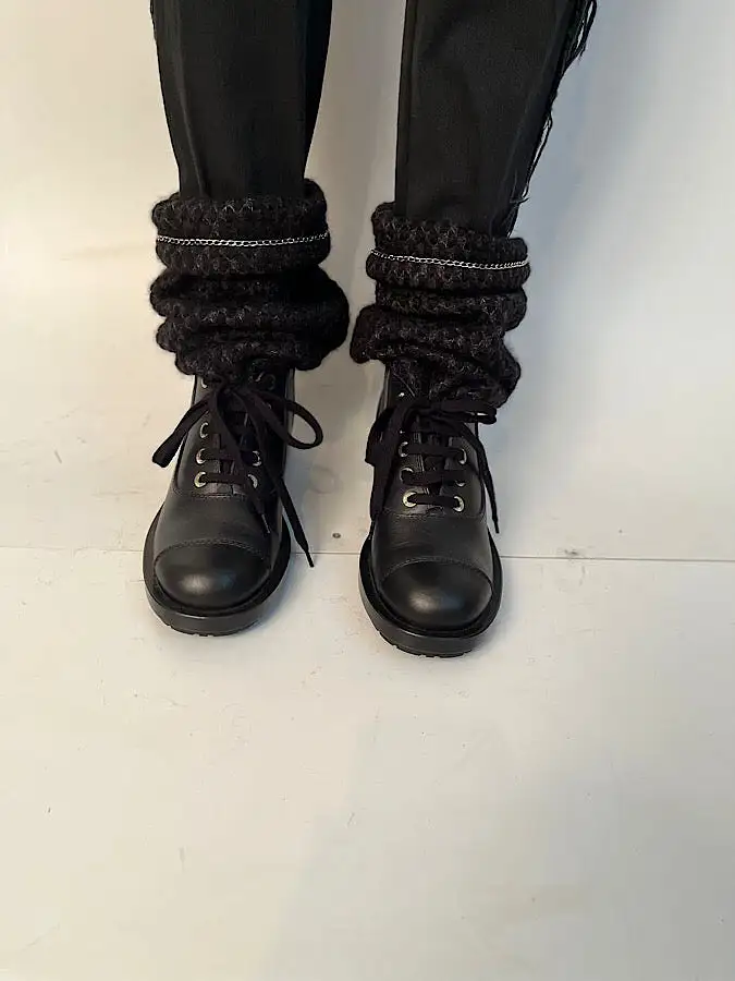 Chanel 11A, 2011 Fall Runway Black Leather Boots EU 39 US 8.5/9