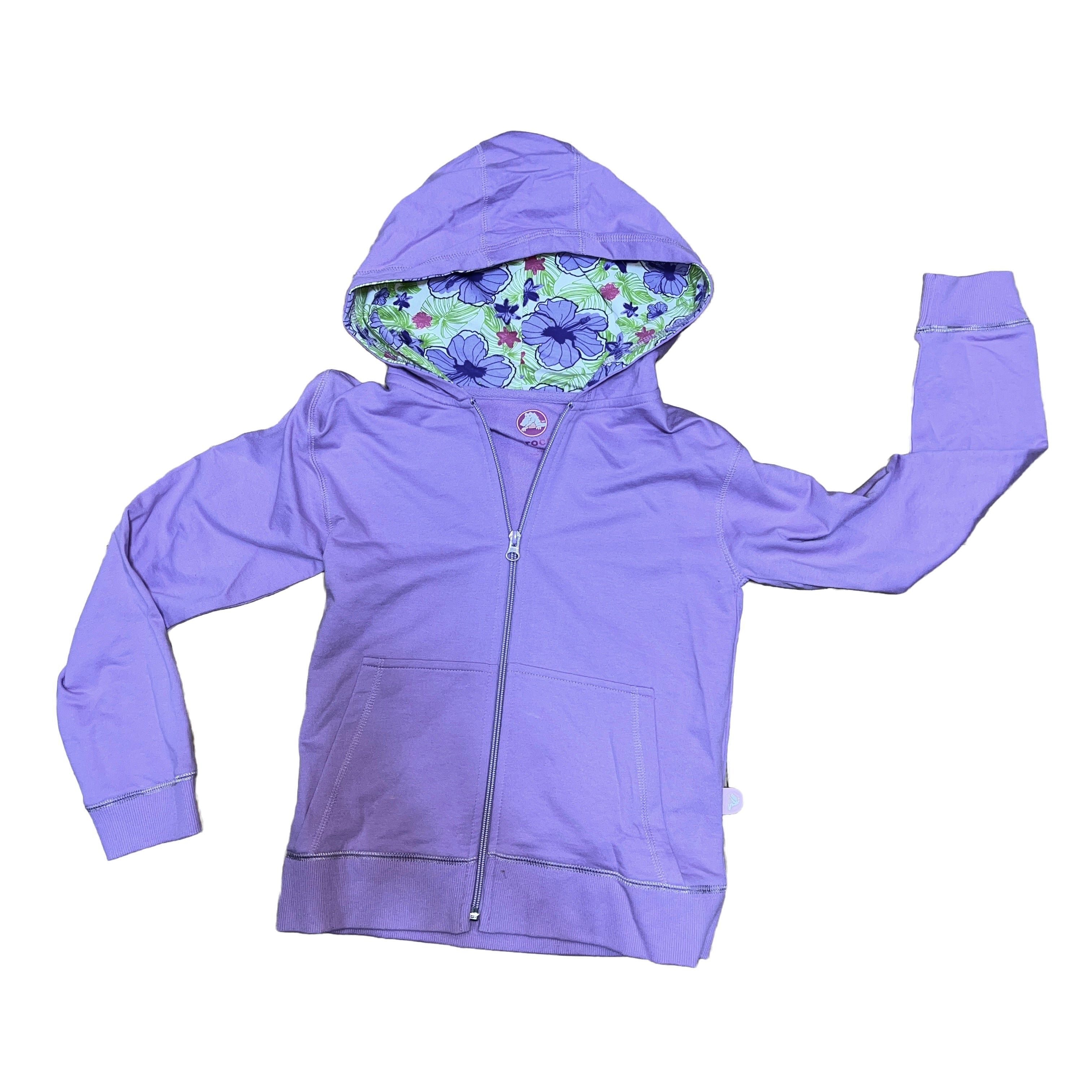 Children's Crocs Full-Zip  Hoodie - Size 8  African Violet