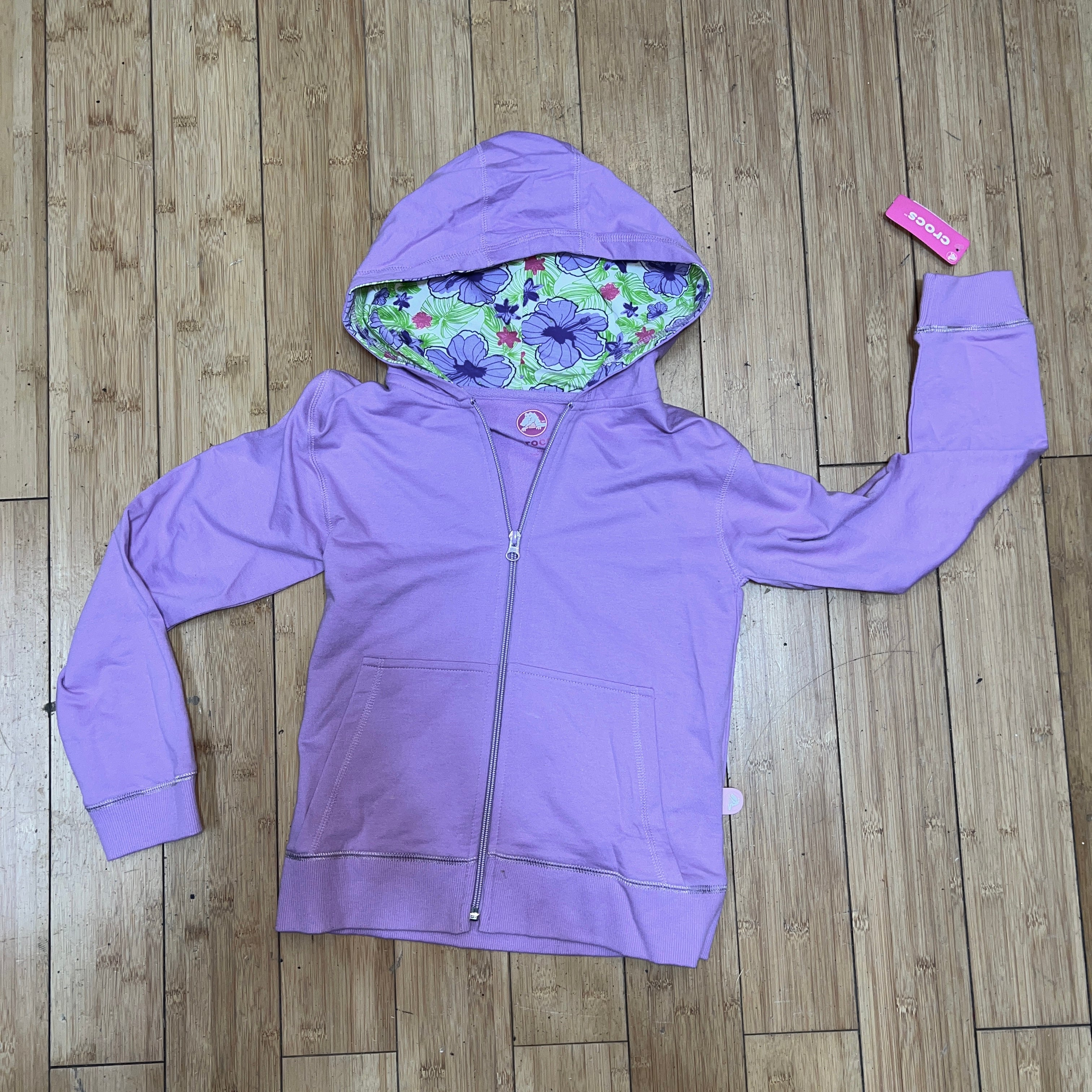 Children's Crocs Full-Zip  Hoodie - Size 8  African Violet