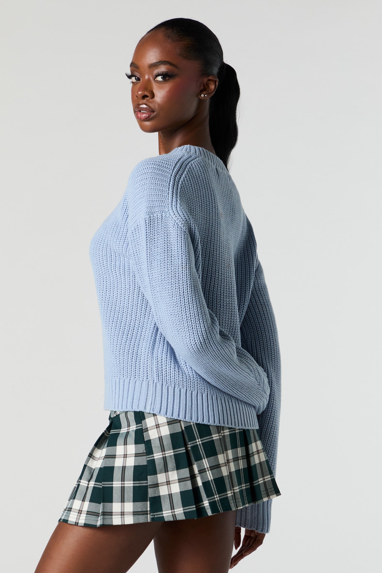 Chunky Knit Drop Shoulder Sweater