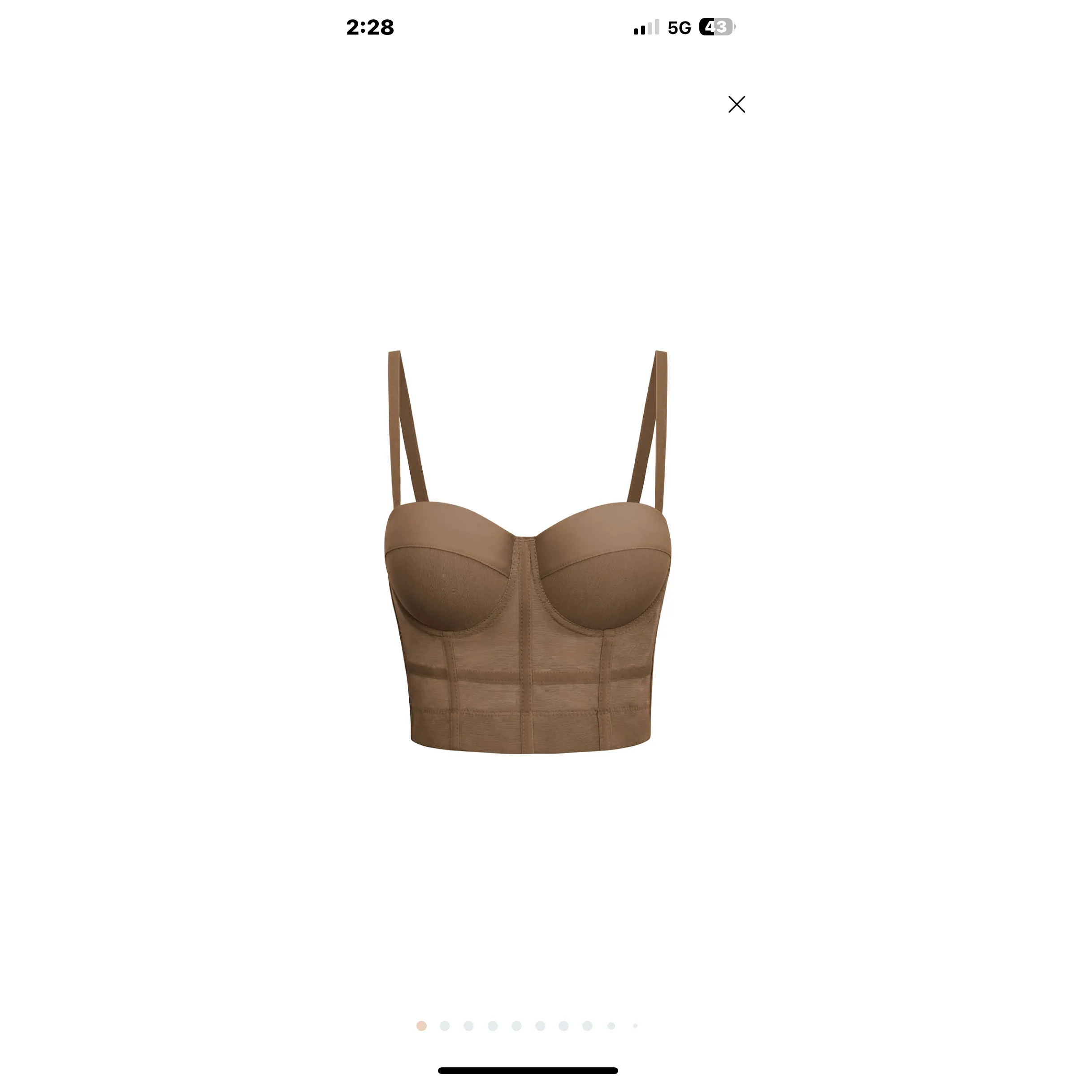 Corset mesh push up bra