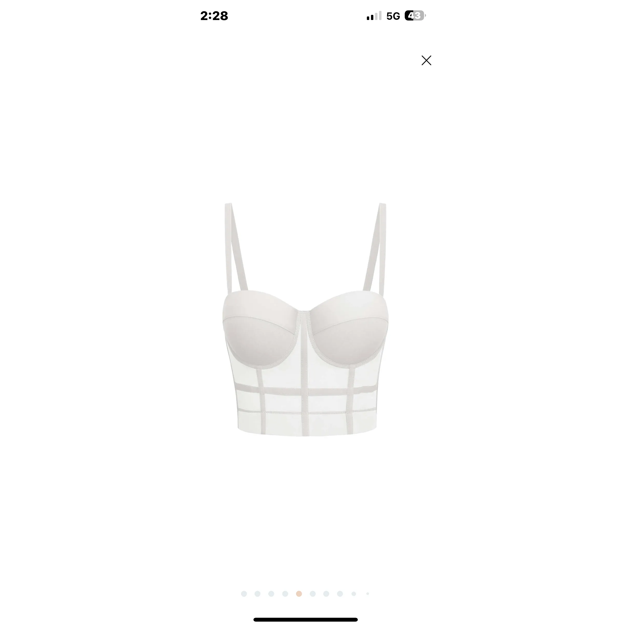 Corset mesh push up bra