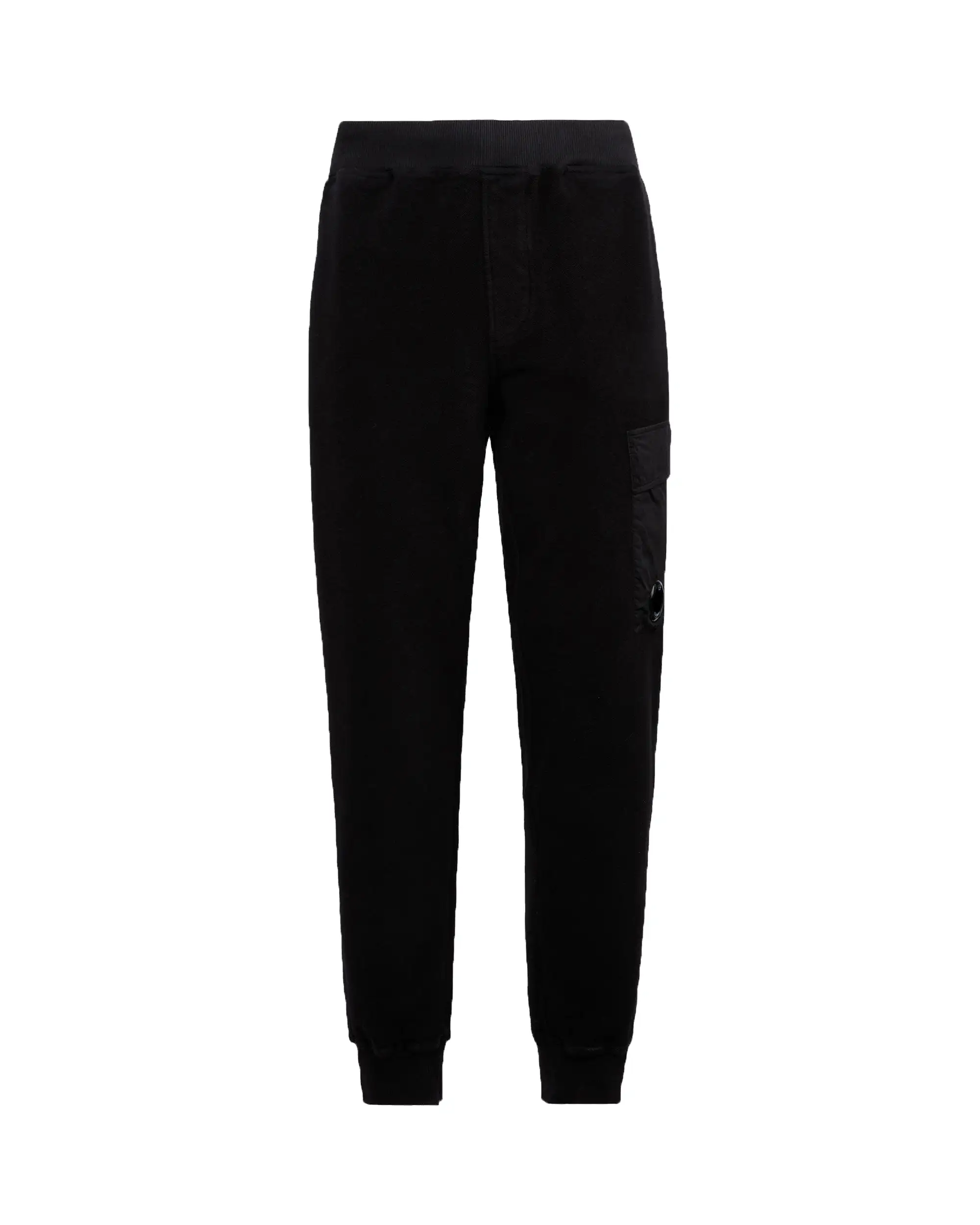 CP Company Reverse Brushed & Emerized Diagonal Fleece Sweatpant Nero