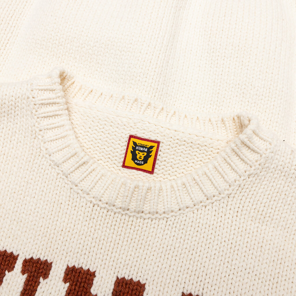 Dachs Knit Sweater - White