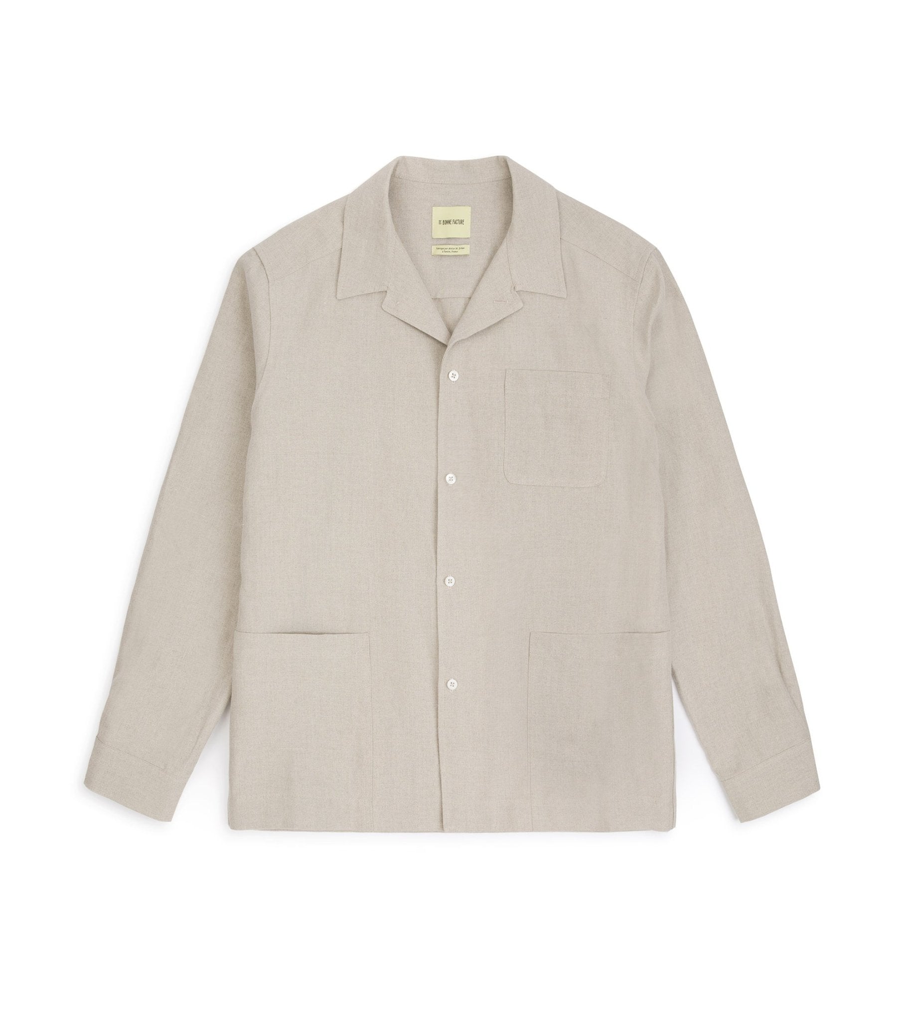 De Bonne Facture Belgian Linen Painter's Jacket: Undyed Flax