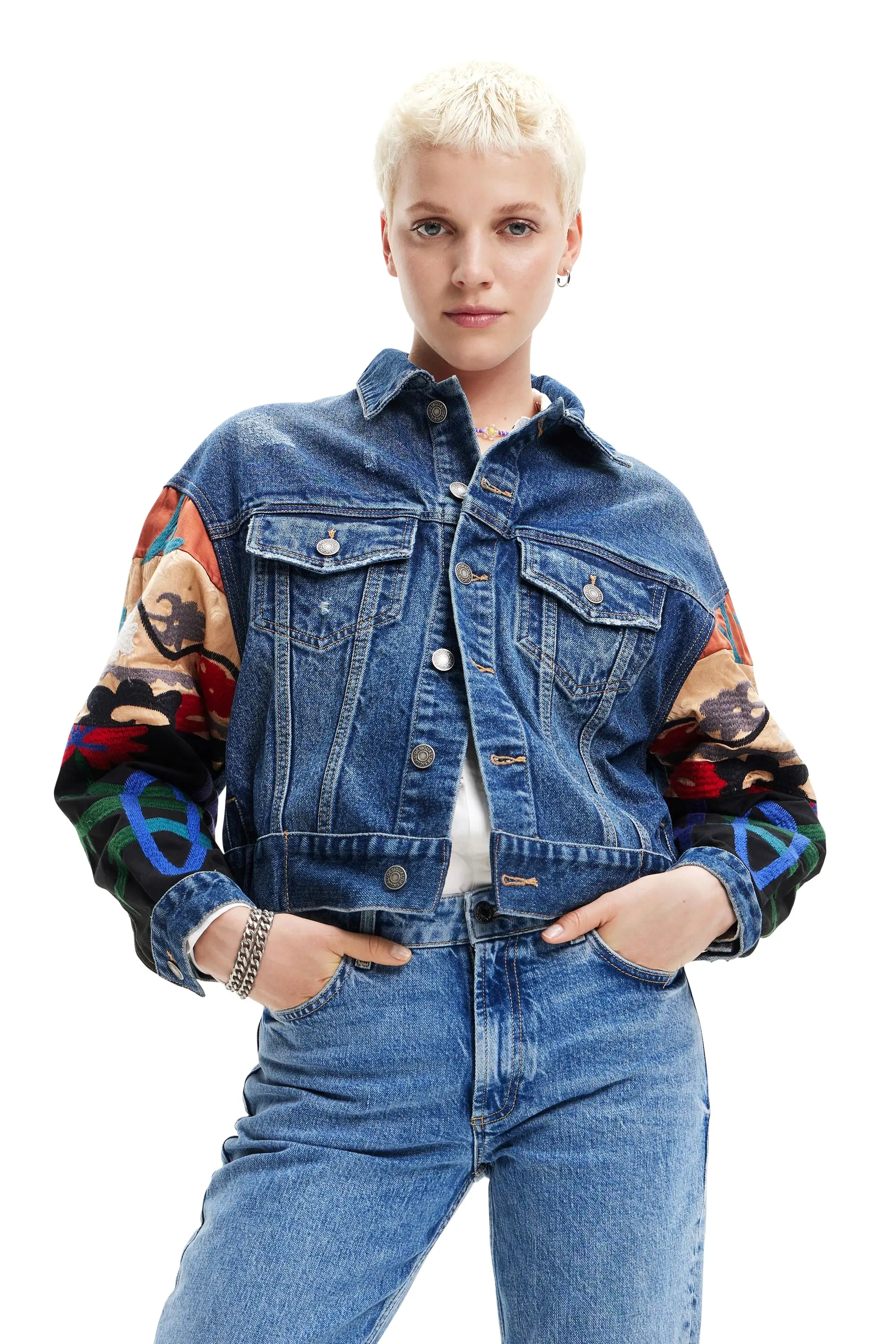 Desigual Sebastiana Crop Denim Jacket