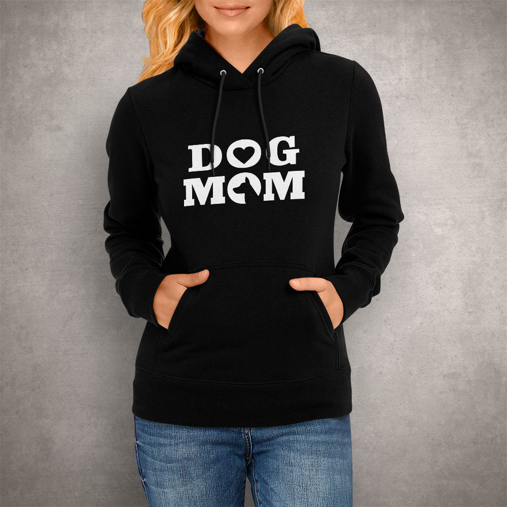 Dog Mom Heart Dog Hoodie