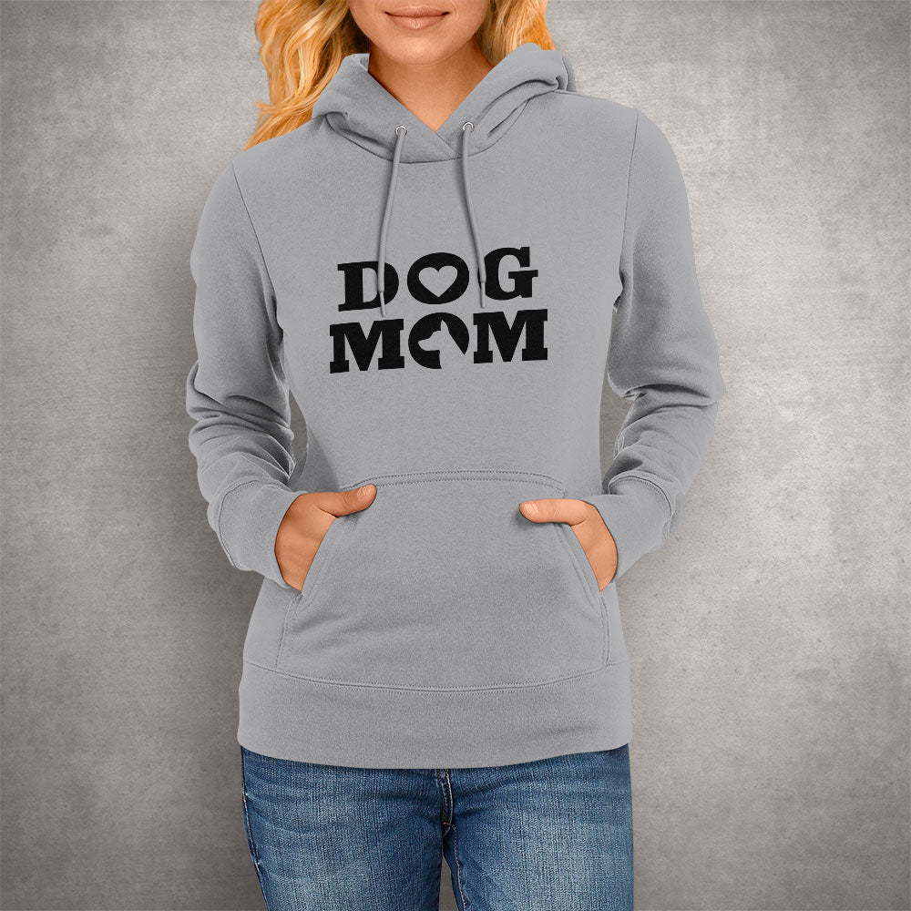 Dog Mom Heart Dog Hoodie