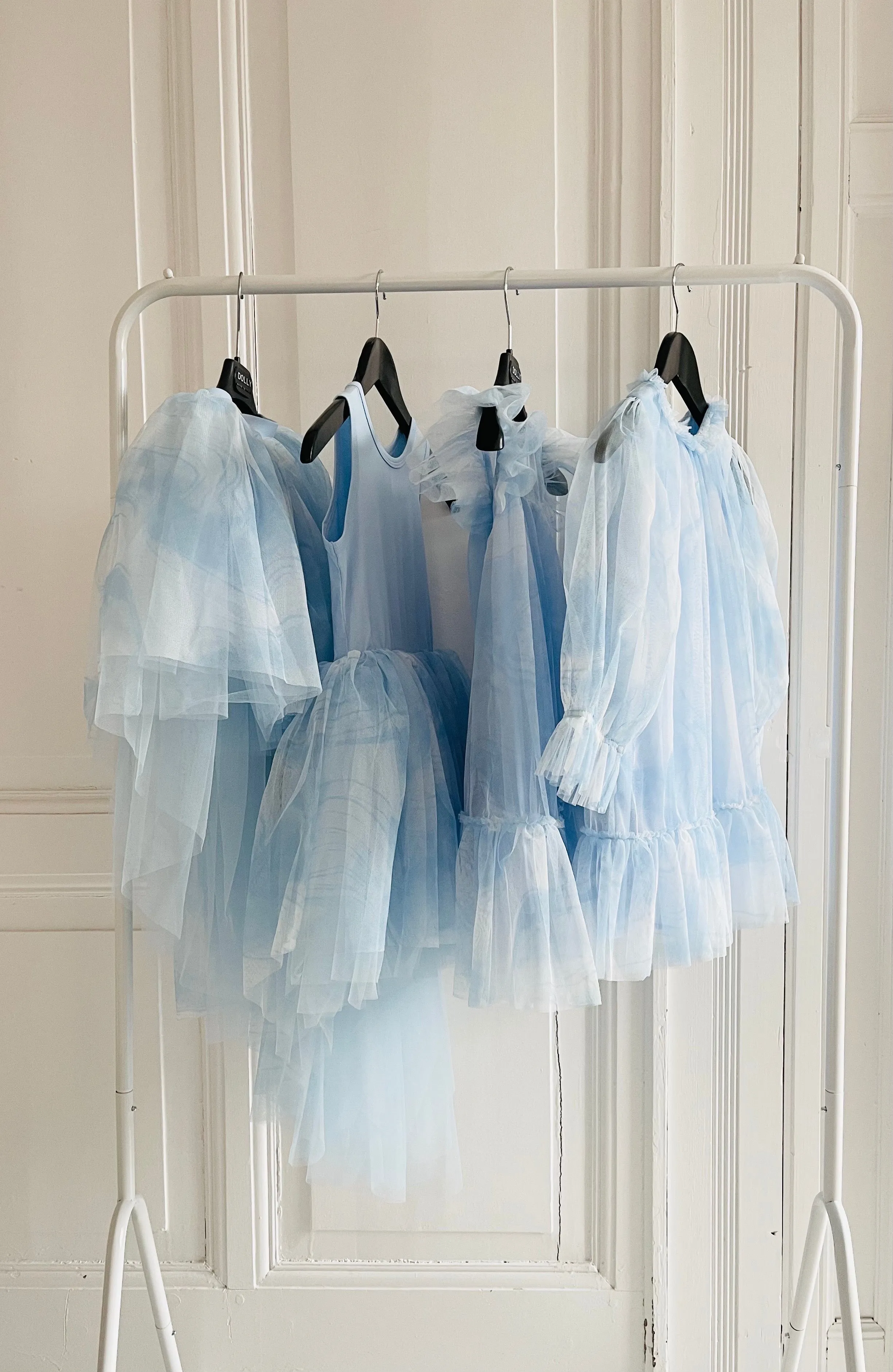 DOLLY DREAMY TRAIN TULLE DRESS blue clouds 