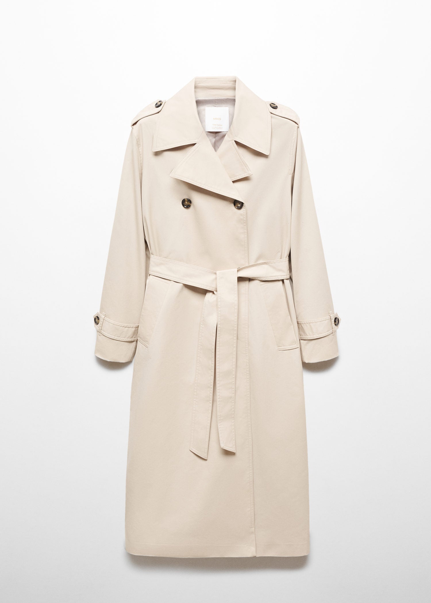 Double-button trench coat