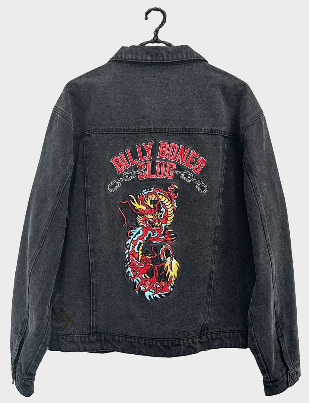 DRAGON DENIM JACKET - BLACK