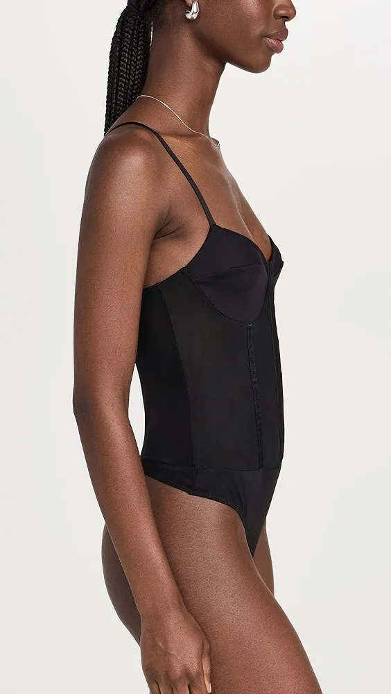 Free People   Night Rhythm Corset Thong Bodysuit 