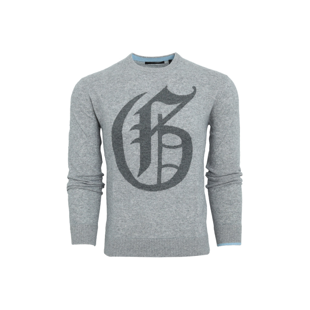 G CREW NECK SWEATER LT GREY HEATHER