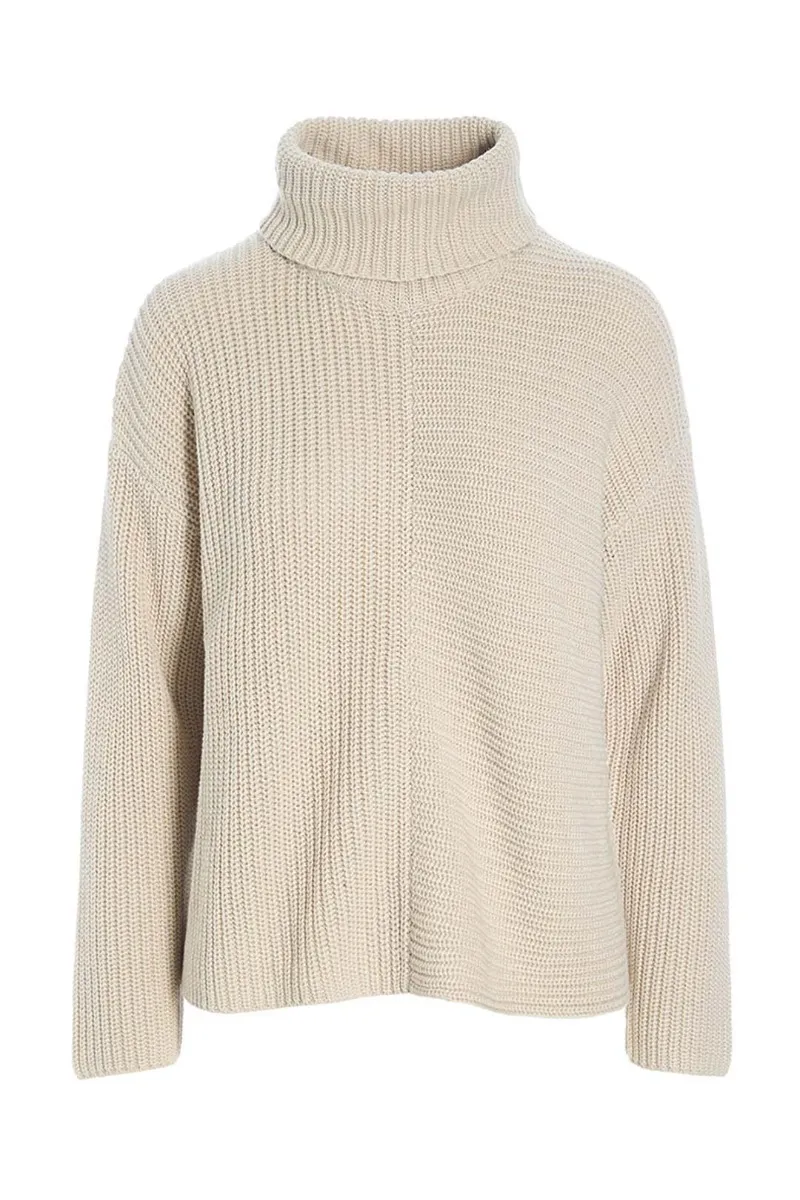 Gamine knit turtleneck pullover