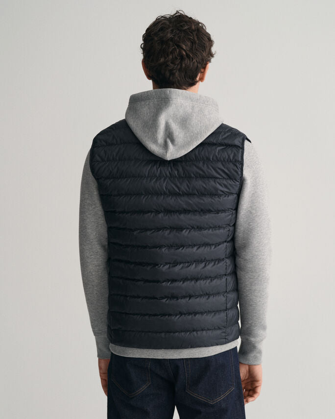 Gant 343198 Mens Light Padded Bomber Gilet Black