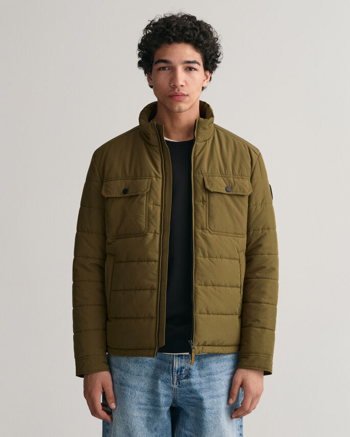 Gant 344226 Mens Channel Quilted Jacket Olive Green