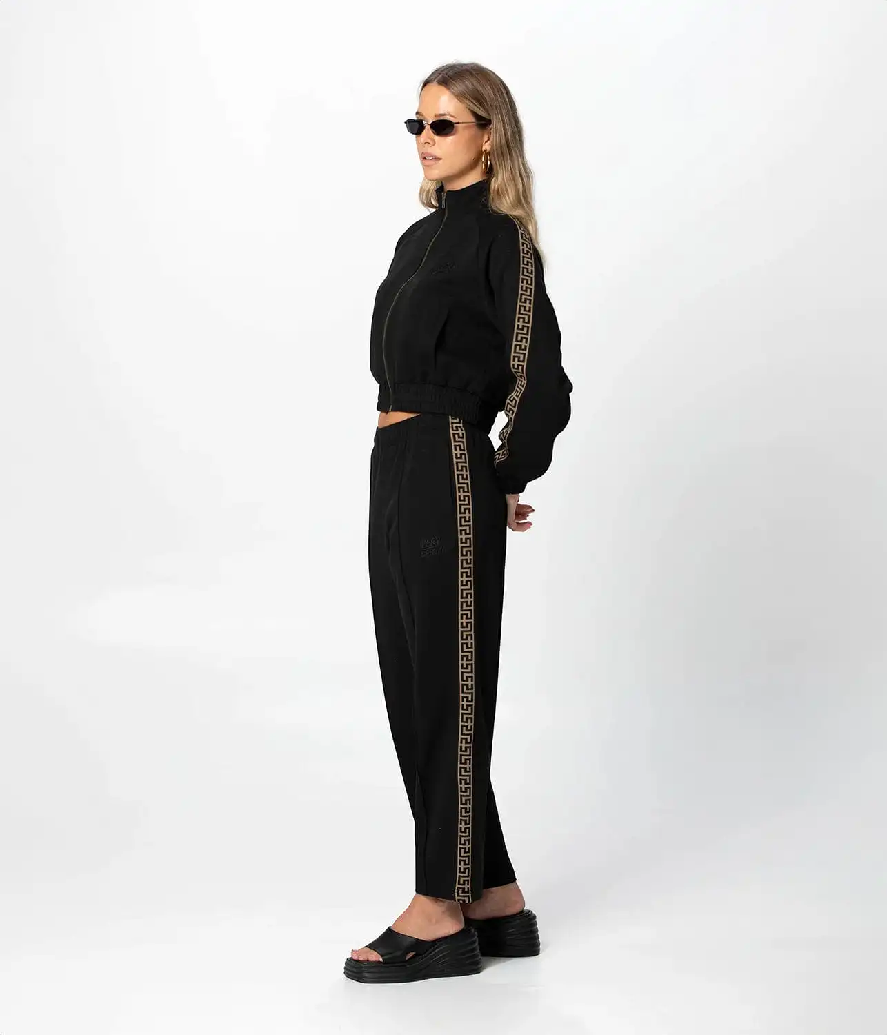 GEO TRACK PANTS- BLACK