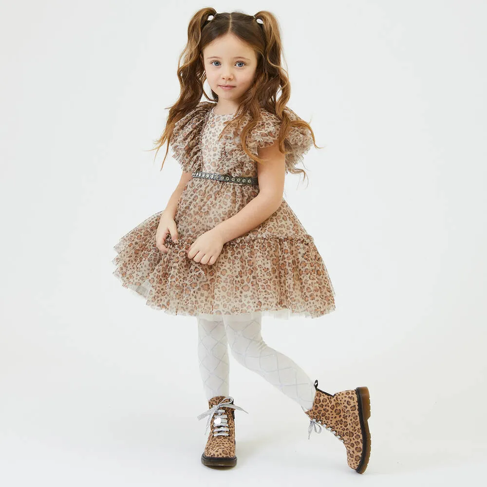 Girls Brown Leather Boots