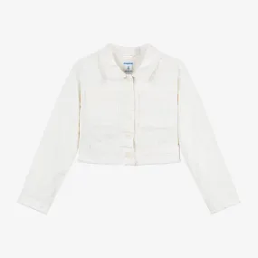 Girls Ivory Denim Jacket