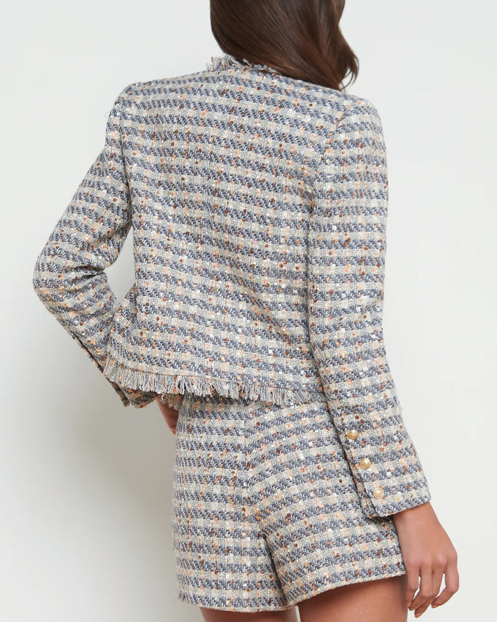 Grey and Ecru Tweed Angelina Jacket