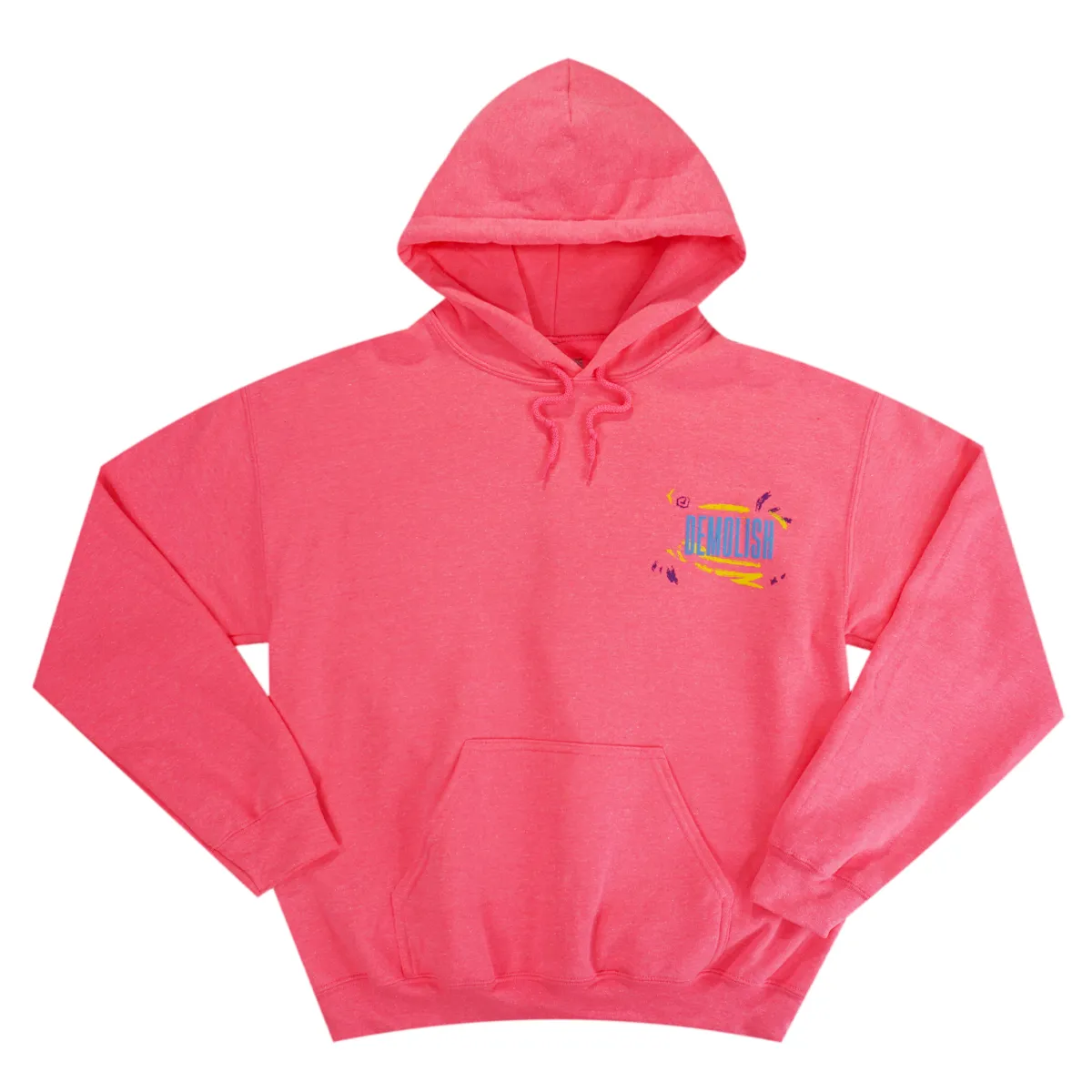 Hang Over On Life Hoodie (Safety Pink/Multi) /C9