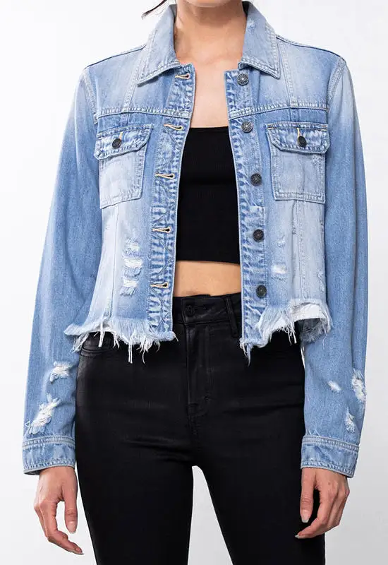 Hidden - Rebel Fitted Denim Jacket Light Wash