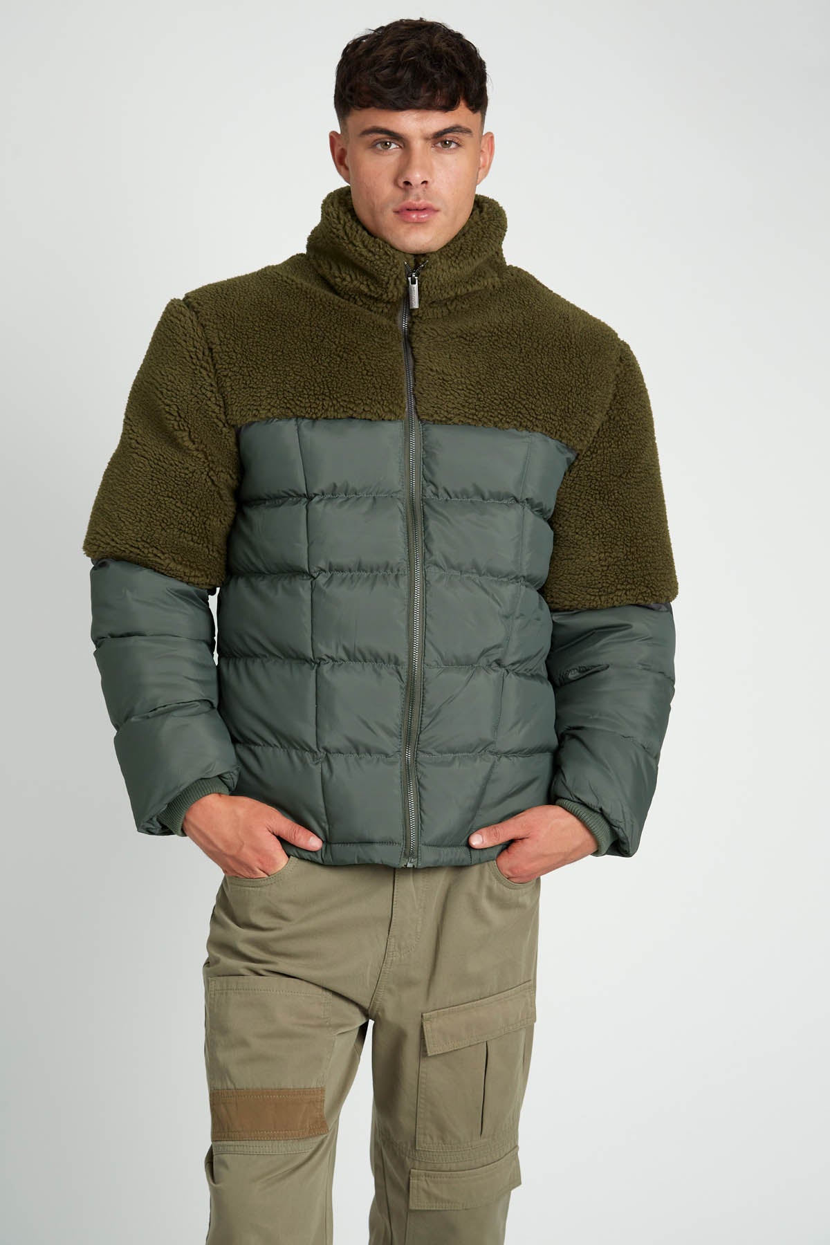 HIGGINS SHERPA TRIM PUFFER JACKET