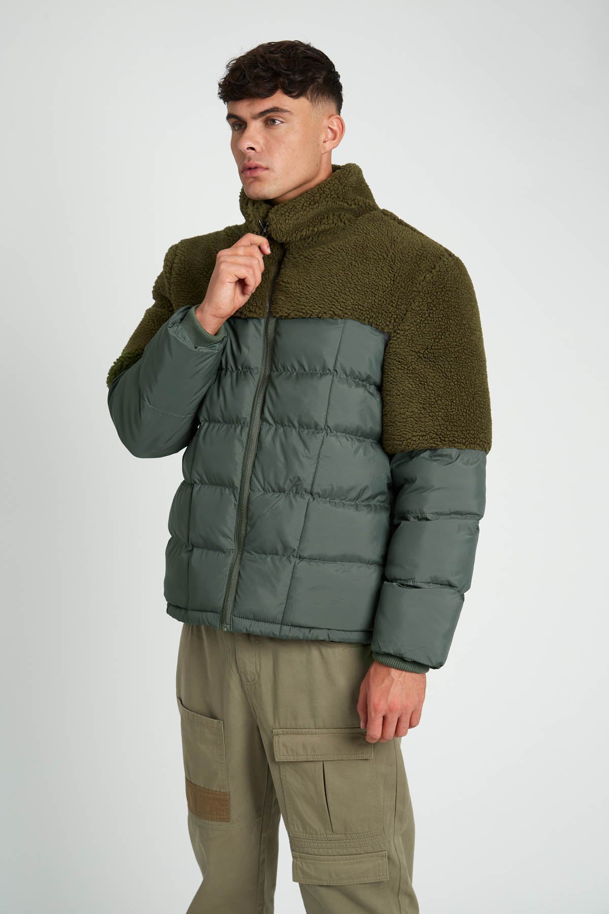 HIGGINS SHERPA TRIM PUFFER JACKET