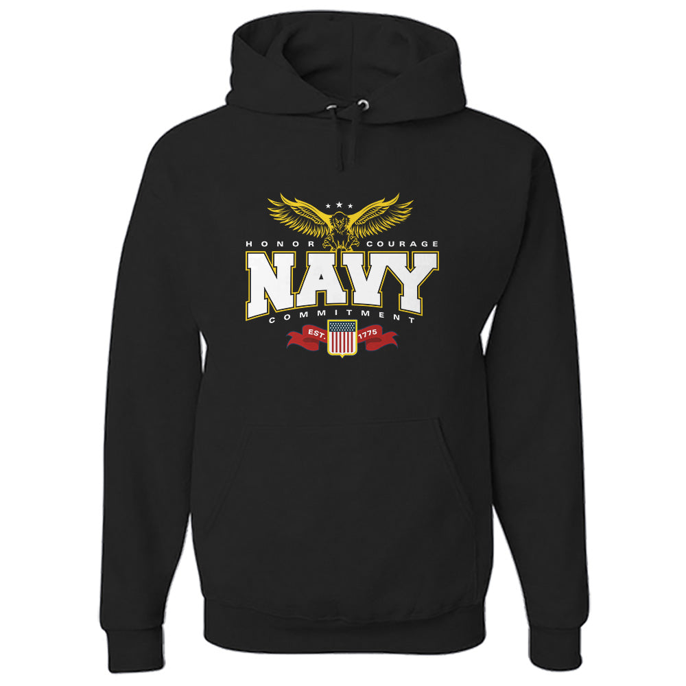 Hoodie Honor Courage Navy