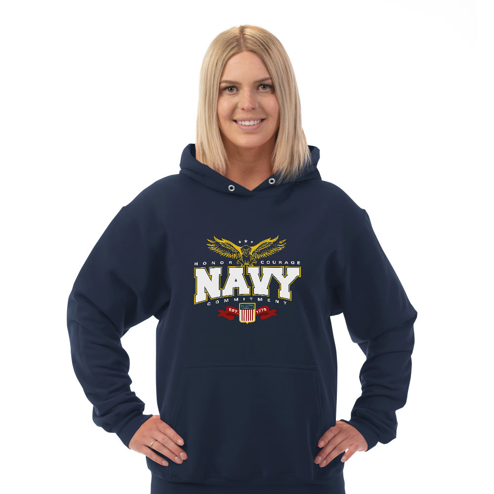 Hoodie Honor Courage Navy