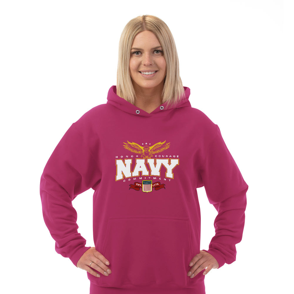 Hoodie Honor Courage Navy