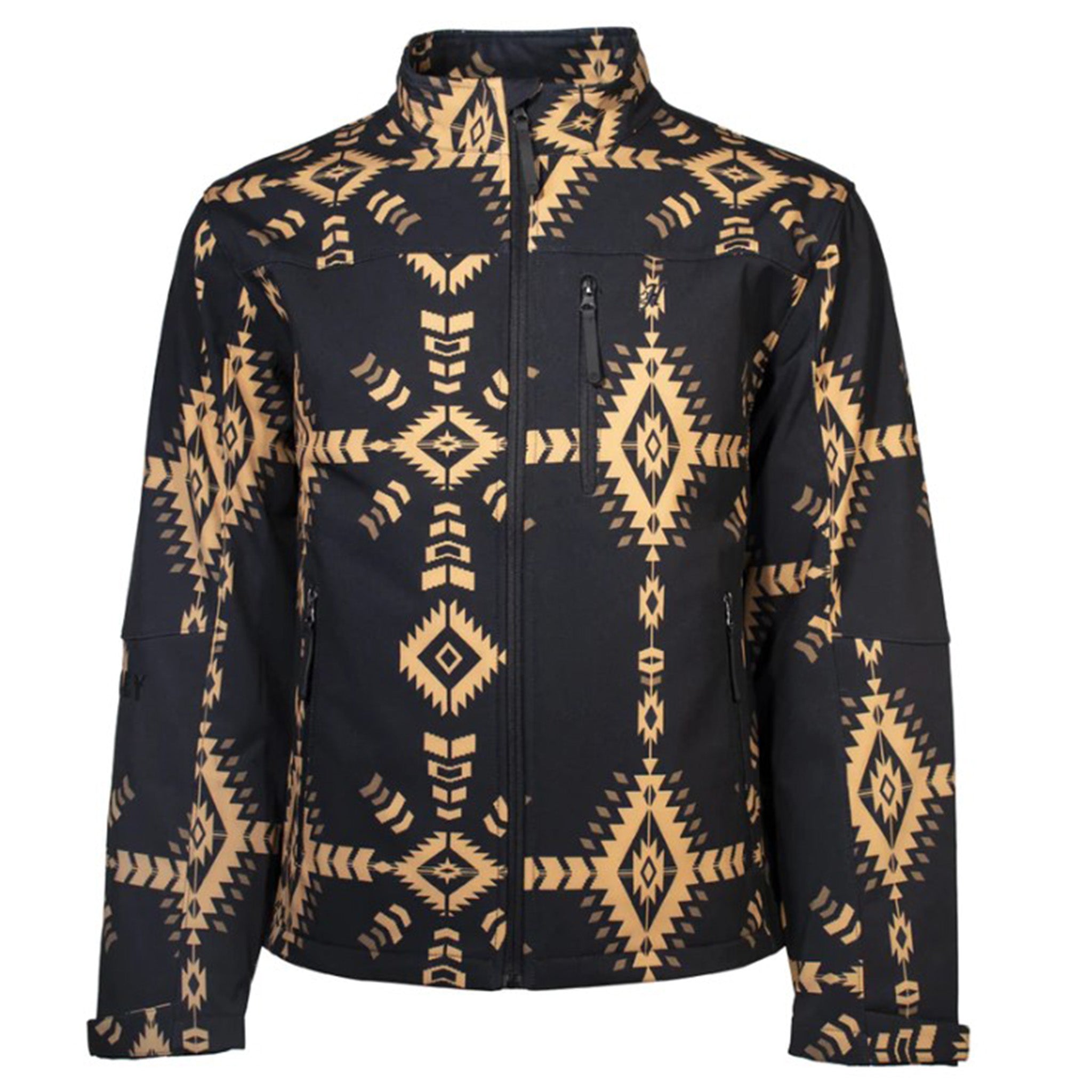 Hooey Men's Black Tan Aztec SoftShell Jacket