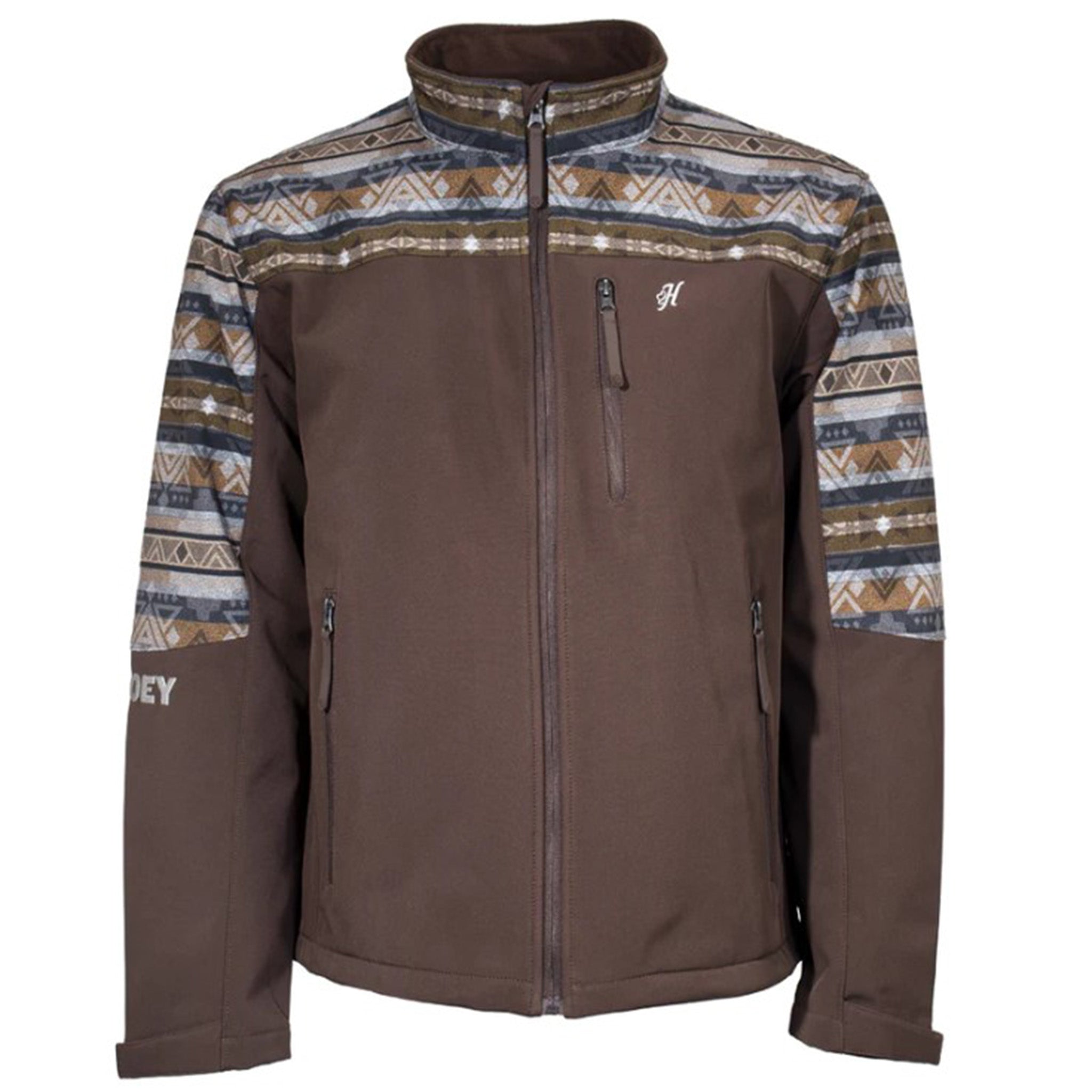 Hooey Men's Brown/Tan Aztec Softshell